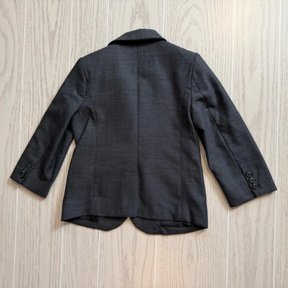 Janie and Jack Toddler Boys Size‎ 3T Gray Wool Herringbone Blazer Formal Jacket